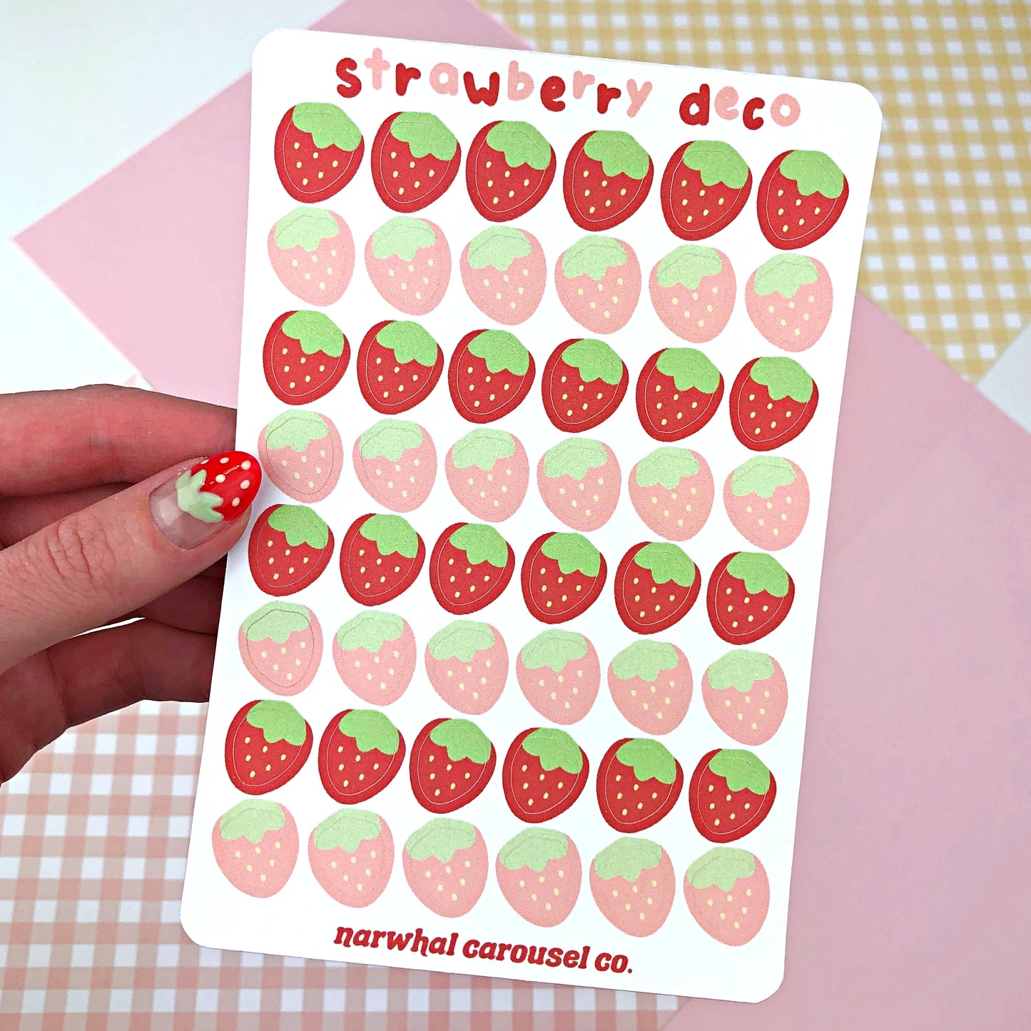 Strawberry Deco Sticker Sheet