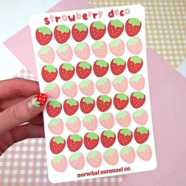 Strawberry Deco Sticker Sheet