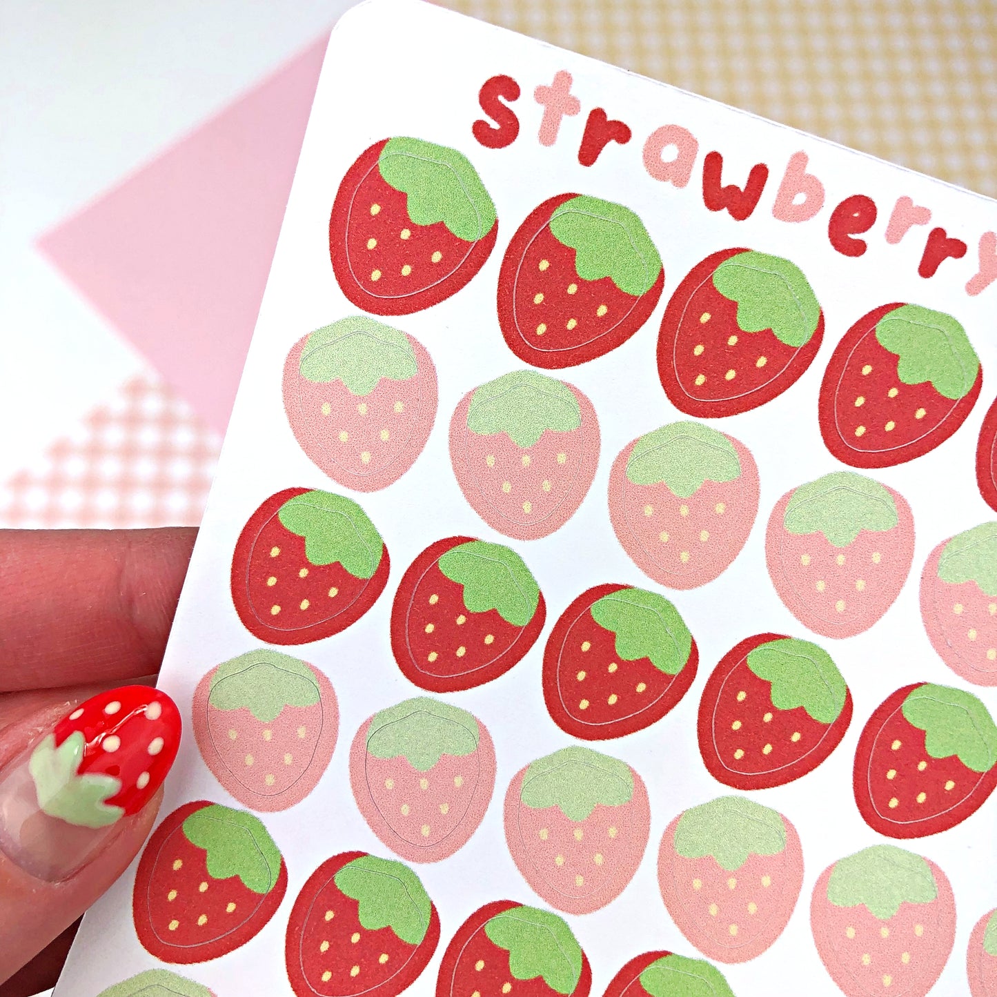 Strawberry Deco Sticker Sheet