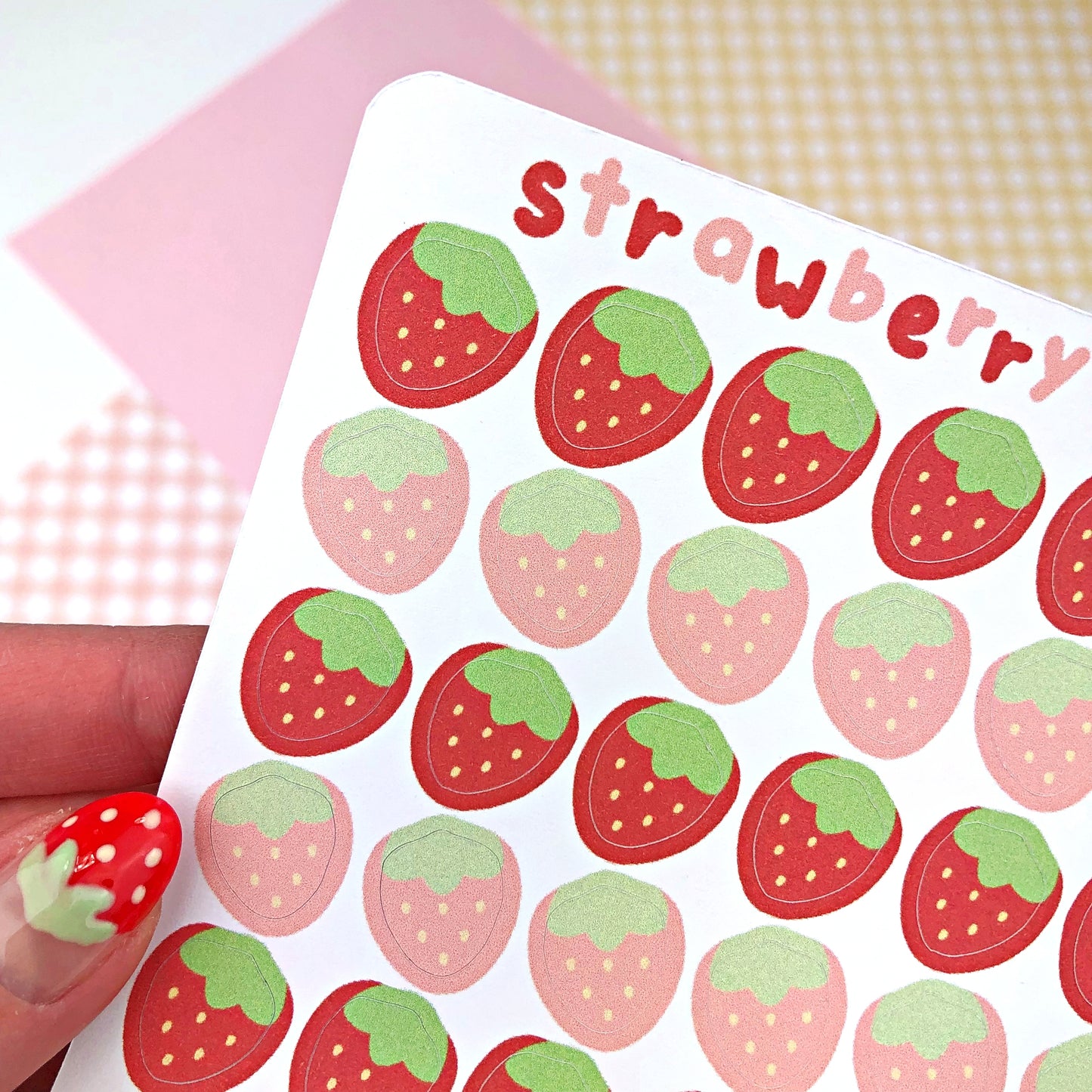 Strawberry Deco Sticker Sheet