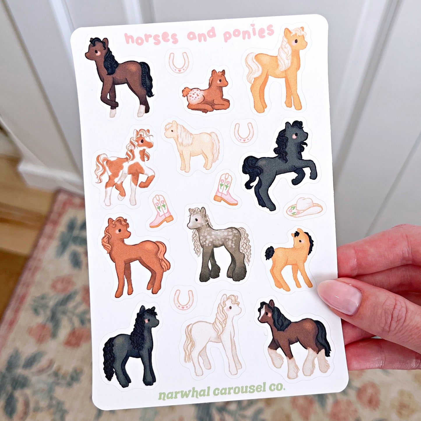 Horses and Ponies Sticker Sheet
