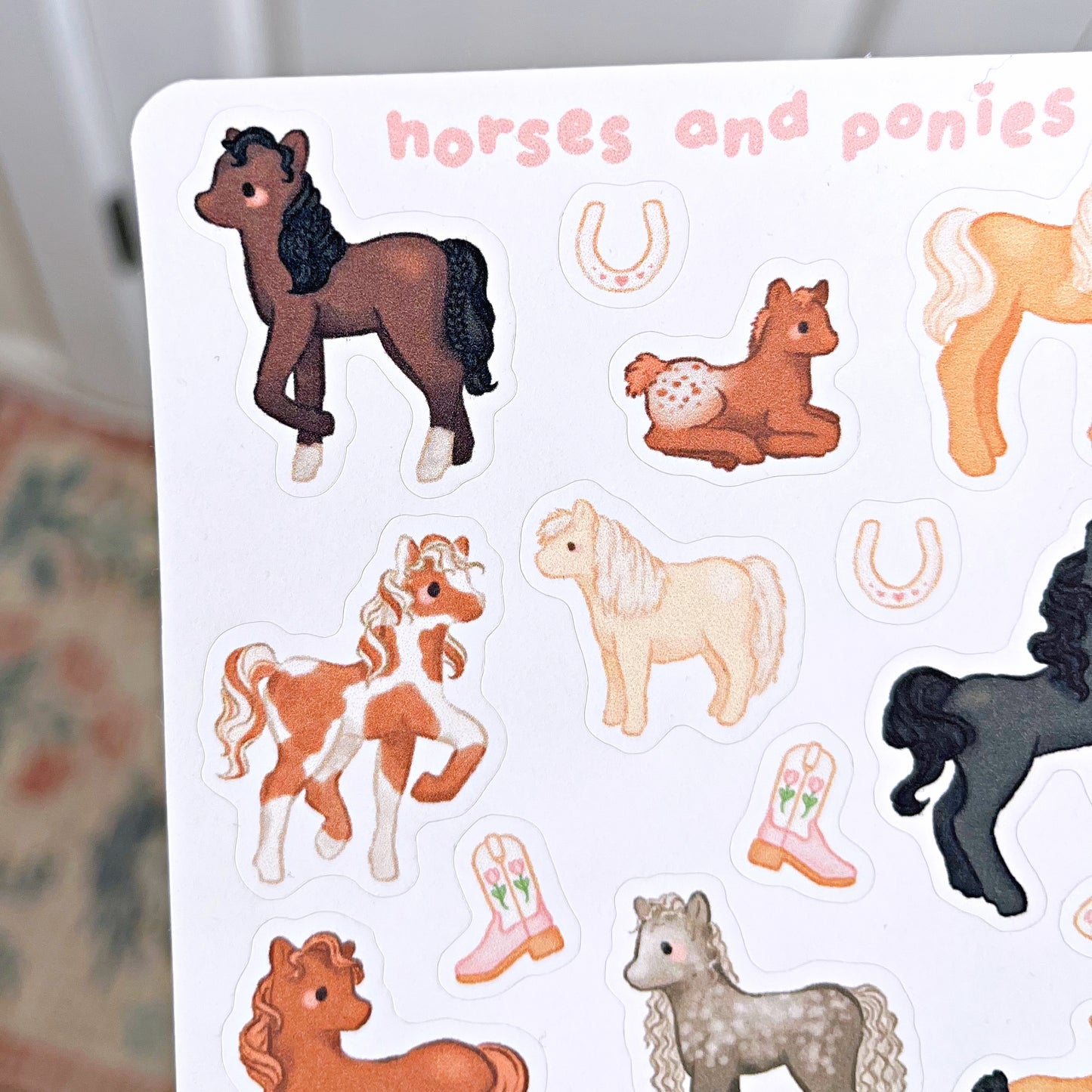 Horses and Ponies Sticker Sheet