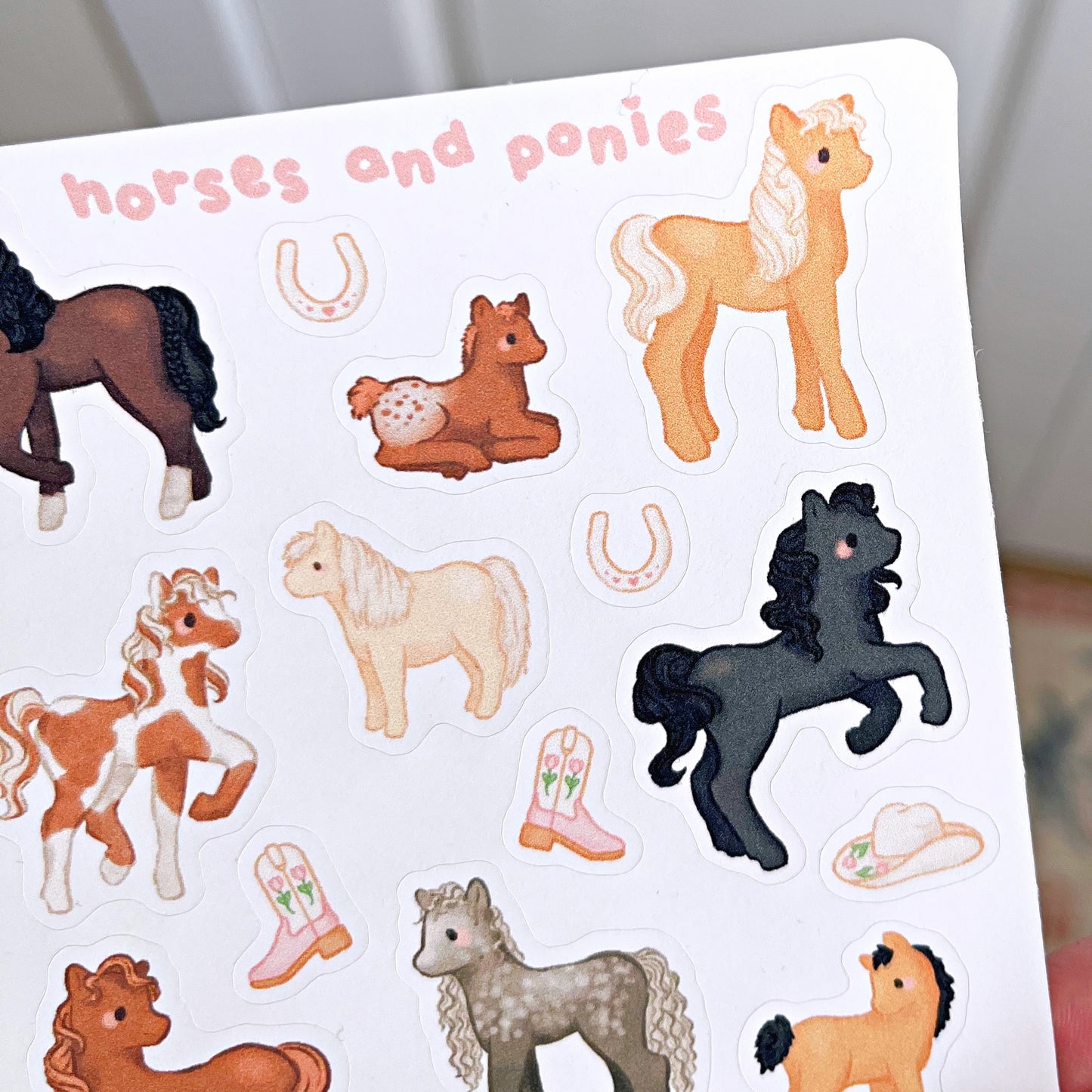 Horses and Ponies Sticker Sheet