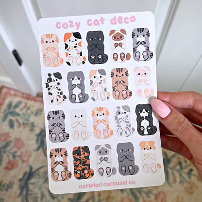 Cozy Cat Deco Sticker Sheet