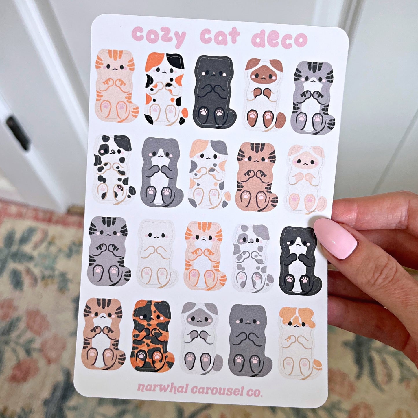 Cozy Cat Deco Sticker Sheet