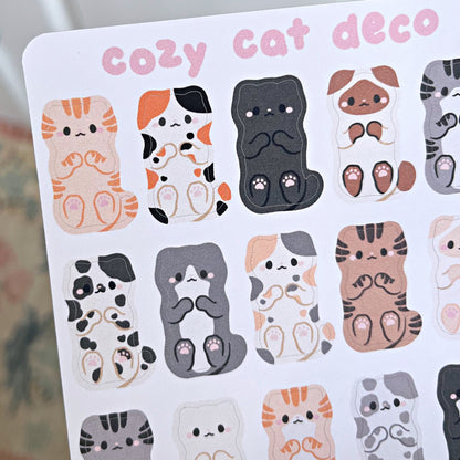 Cozy Cat Deco Sticker Sheet