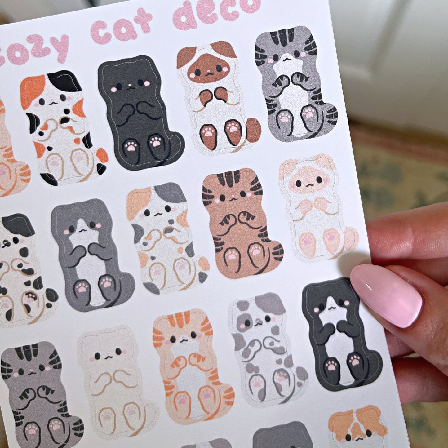 Cozy Cat Deco Sticker Sheet