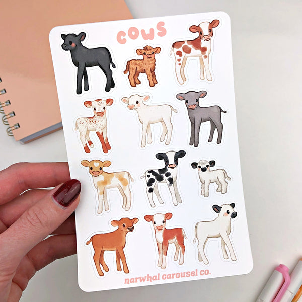 Cows Sticker Sheet