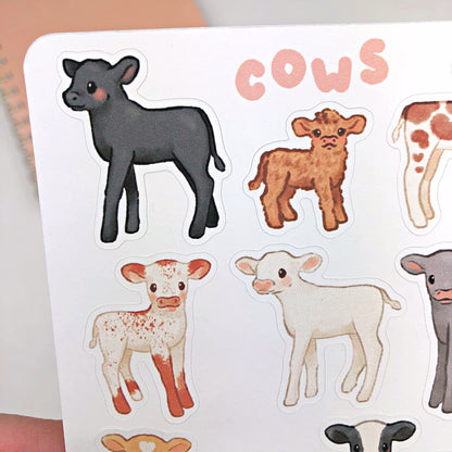 Cows Sticker Sheet