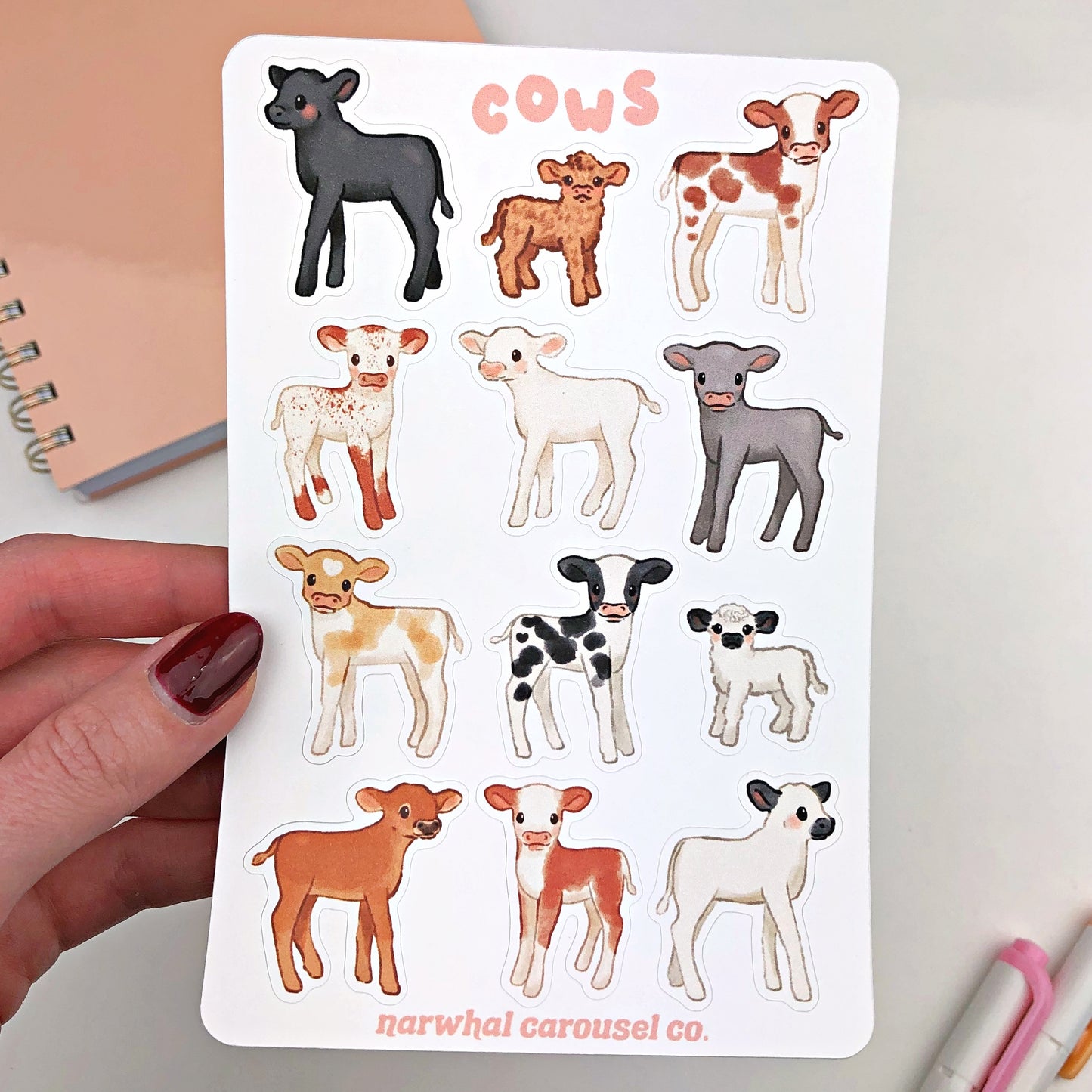 Cows Sticker Sheet