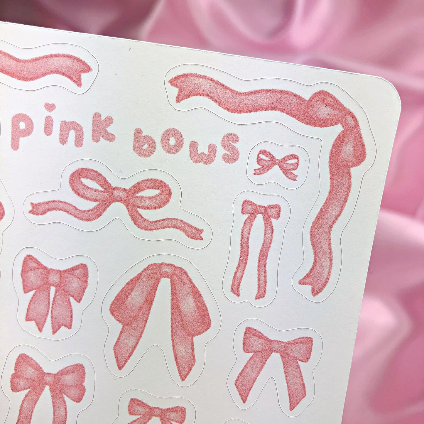 Pink Bows Sticker Sheet