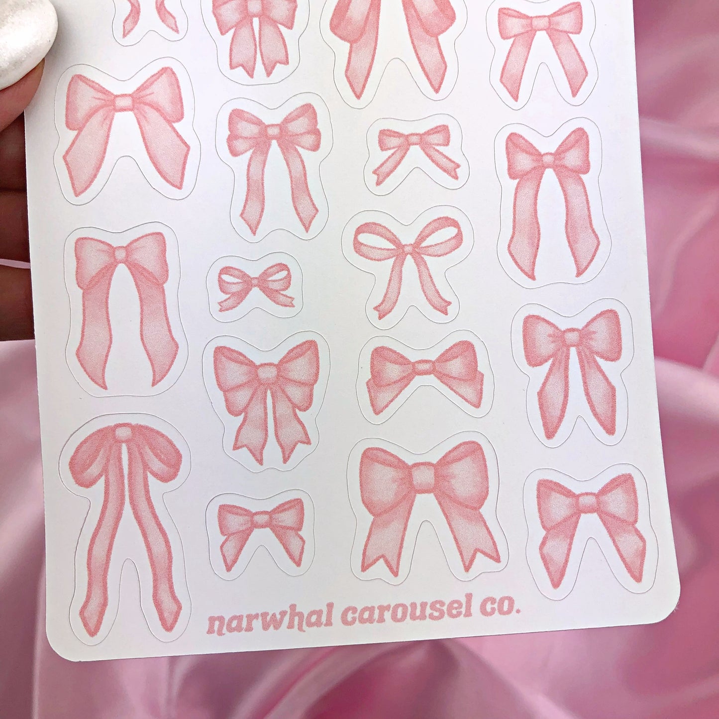 Baby Pink Bows Sticker Sheet