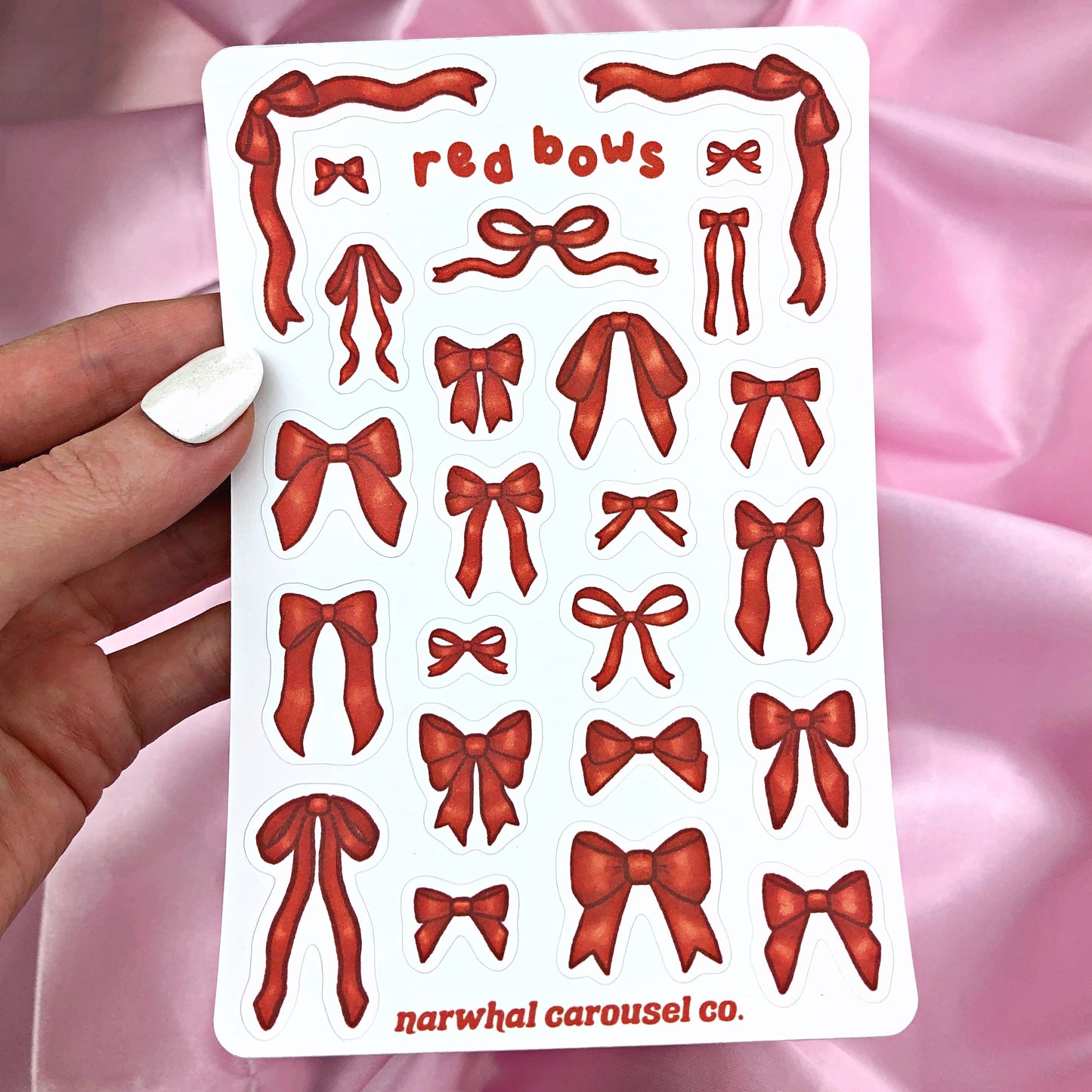 Red Bows Sticker Sheet