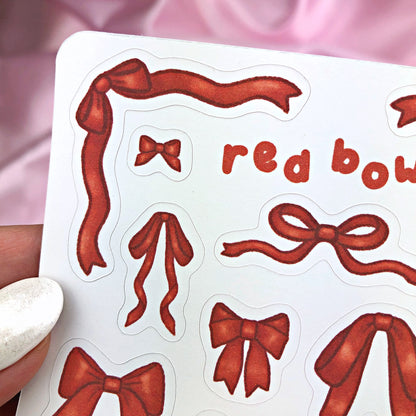 Red Bows Sticker Sheet