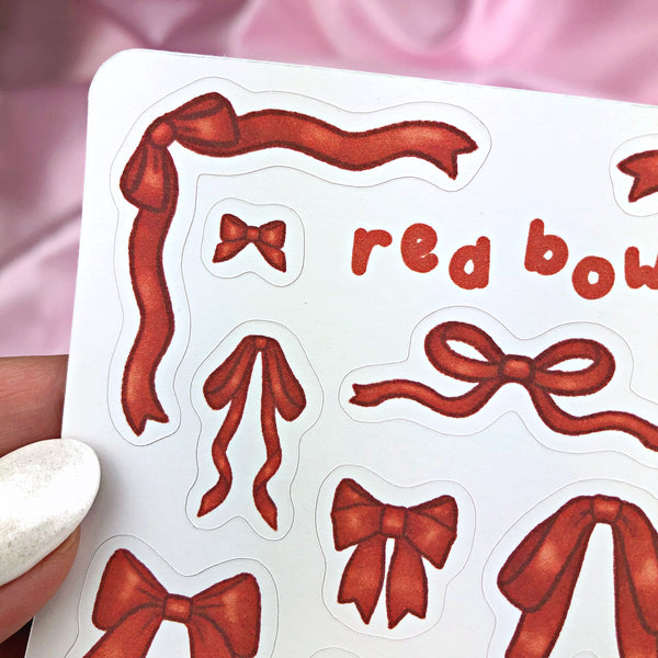 Red Bows Sticker Sheet