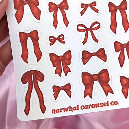 Red Bows Sticker Sheet