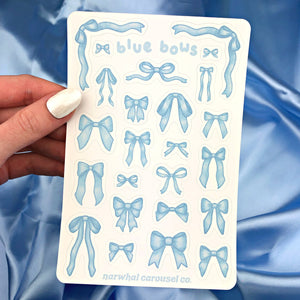 Blue Bows Sticker Sheet