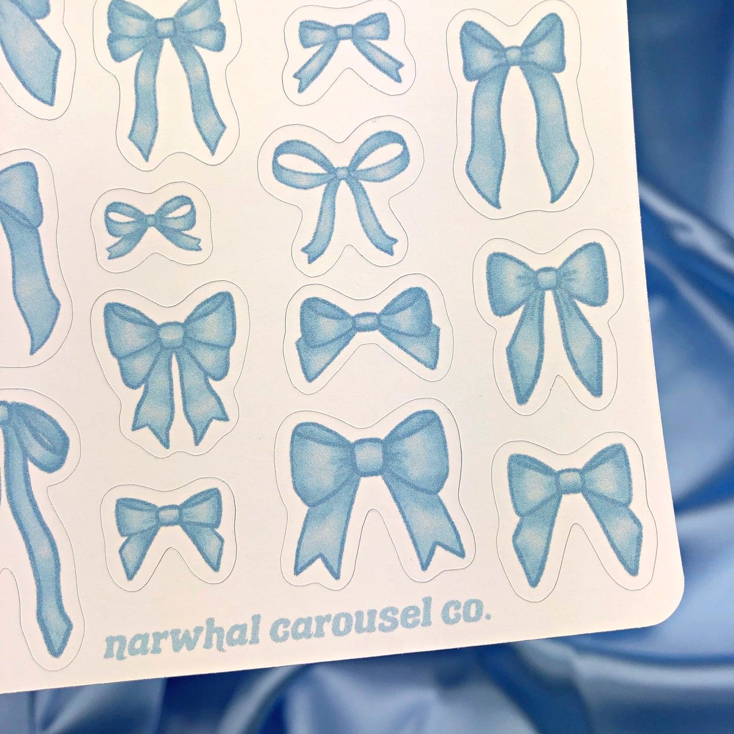 Blue Bows Sticker Sheet