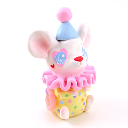 Clown Mouse Figurine - Polymer Clay Animals Carnival/Circus Collection