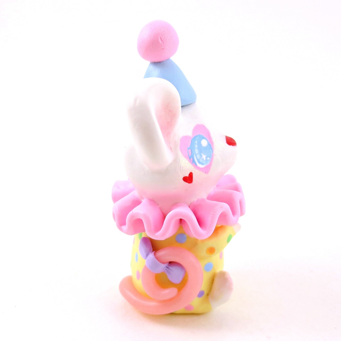 Clown Mouse Figurine - Polymer Clay Animals Carnival/Circus Collection