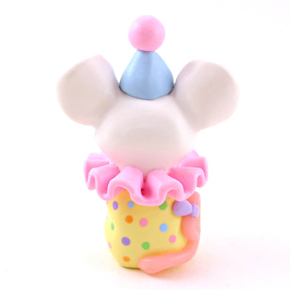 Clown Mouse Figurine - Polymer Clay Animals Carnival/Circus Collection