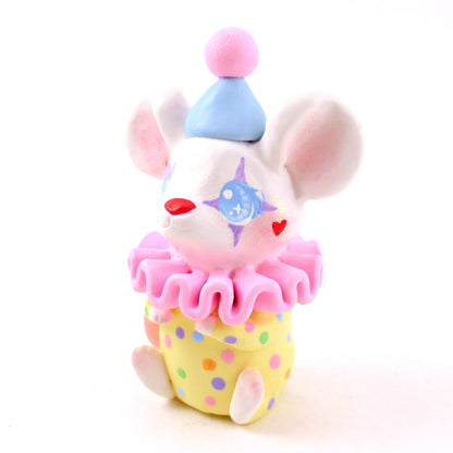 Clown Mouse Figurine - Polymer Clay Animals Carnival/Circus Collection