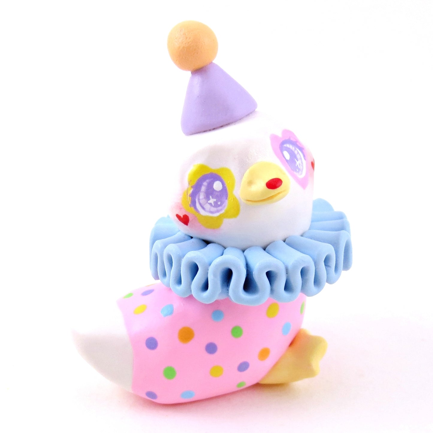 Clown Goose Figurine - Polymer Clay Animals Carnival/Circus Collection