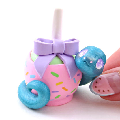 Sprinkle Candy Apple Snake Figurine - Polymer Clay Animals Carnival/Circus Collection