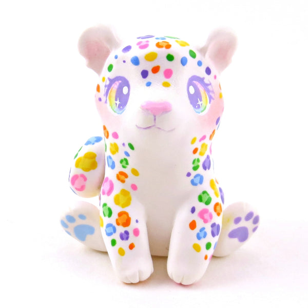 Rainbow Leopard Figurine - Polymer Clay Animals Rainbow Collection