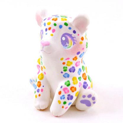 Rainbow Leopard Figurine - Polymer Clay Animals Rainbow Collection