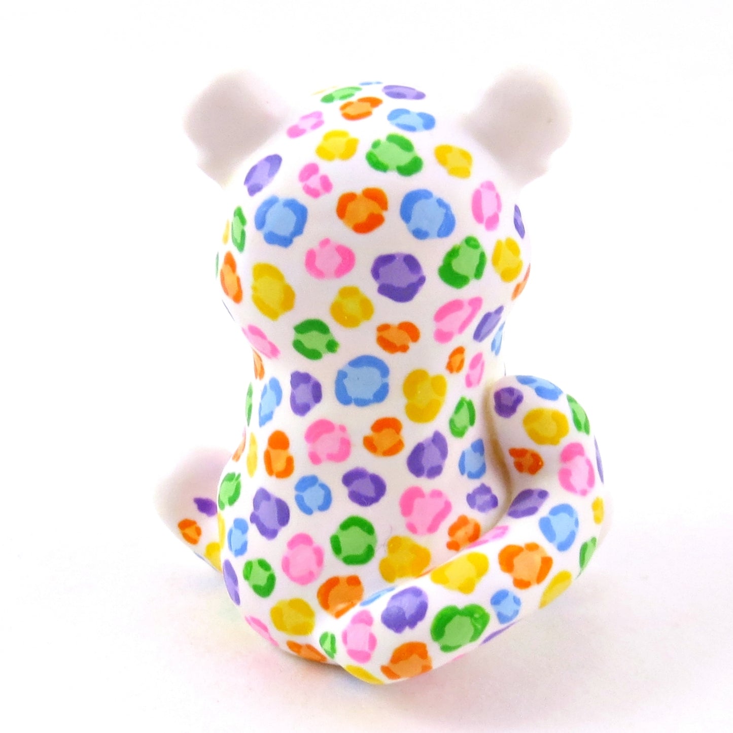 Rainbow Leopard Figurine - Polymer Clay Animals Rainbow Collection