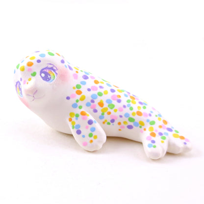 Rainbow Seal Figurine - Polymer Clay Animals Rainbow Collection