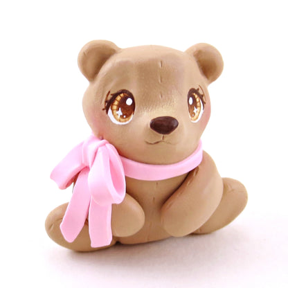 Teddy Bear Figurine - Polymer Clay Animals Carnival/Circus Collection