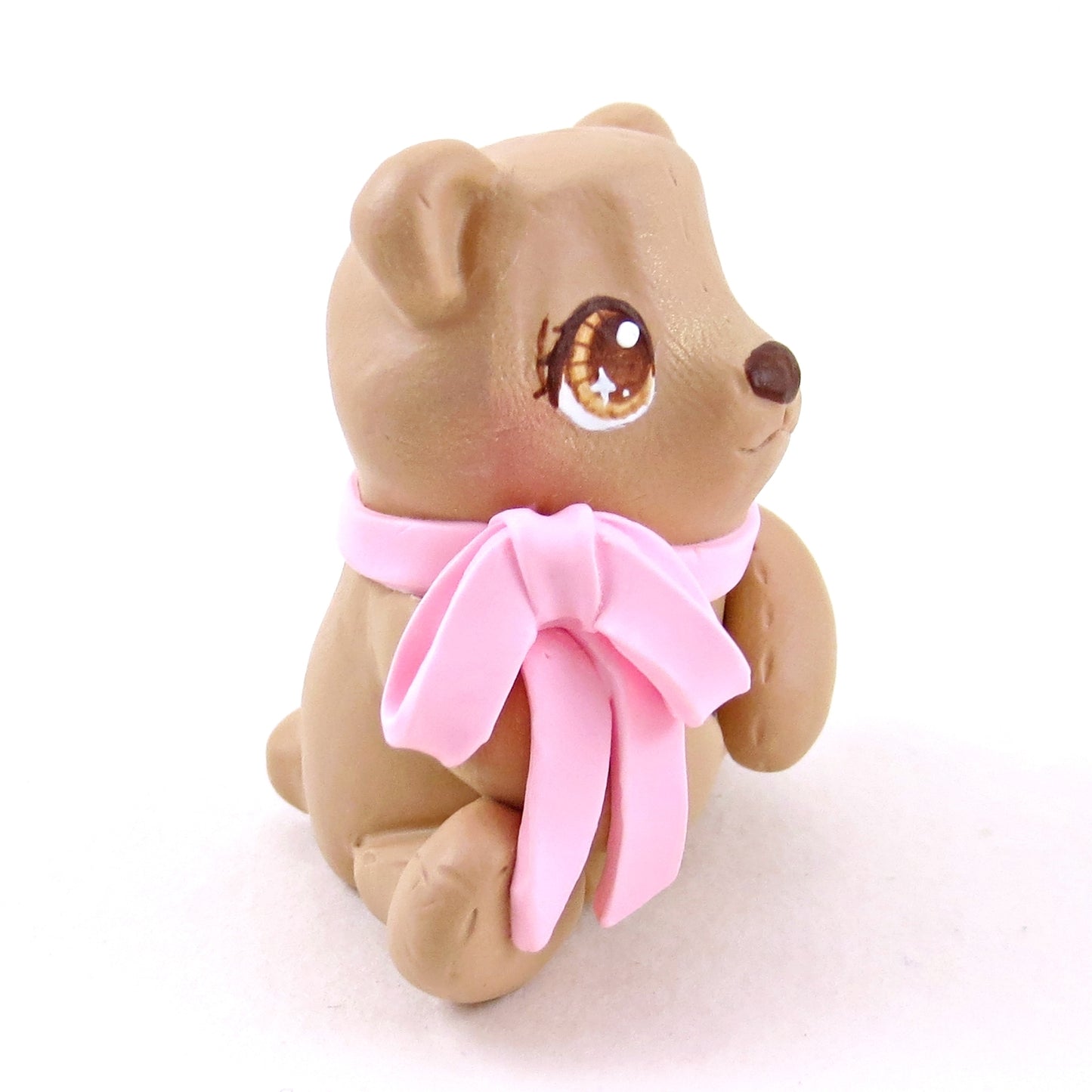 Teddy Bear Figurine - Polymer Clay Animals Carnival/Circus Collection