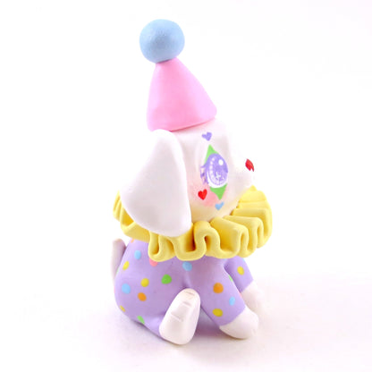 Clown Puppy Figurine - Polymer Clay Animals Carnival/Circus Collection