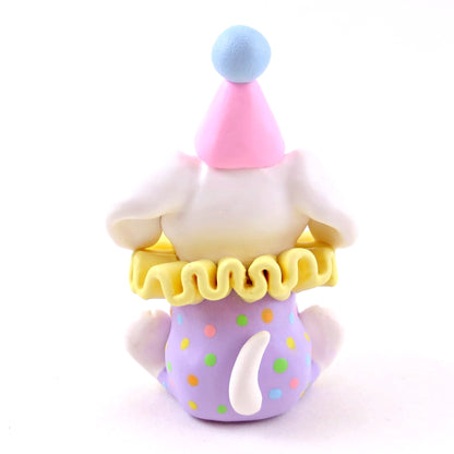 Clown Puppy Figurine - Polymer Clay Animals Carnival/Circus Collection