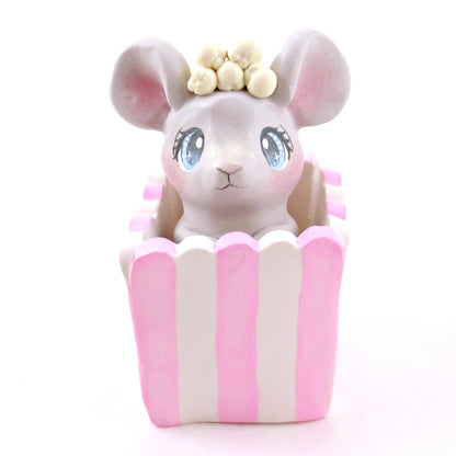 Popcorn Mouse Figurine - Polymer Clay Animals Carnival/Circus Collection