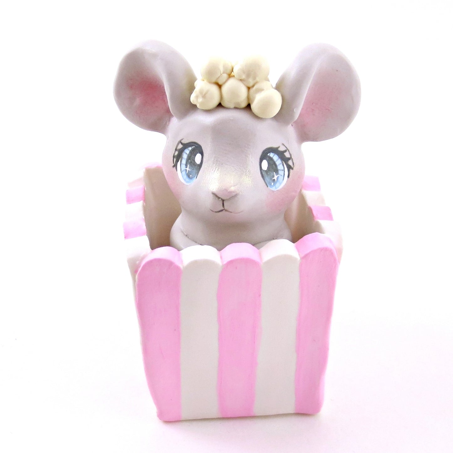 Popcorn Mouse Figurine - Polymer Clay Animals Carnival/Circus Collection