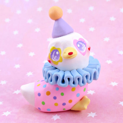 Clown Goose Figurine - Polymer Clay Animals Carnival/Circus Collection