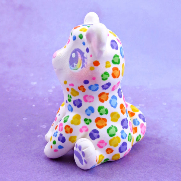 Rainbow Leopard Figurine - Polymer Clay Animals Rainbow Collection