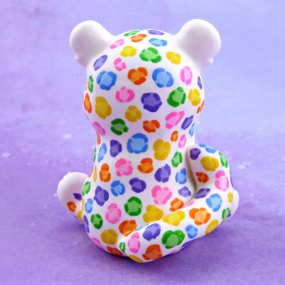 Rainbow Leopard Figurine - Polymer Clay Animals Rainbow Collection