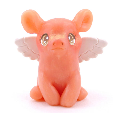 Cupid Piglet "When Pigs Fly" Figurine - Polymer Clay Valentine Collection