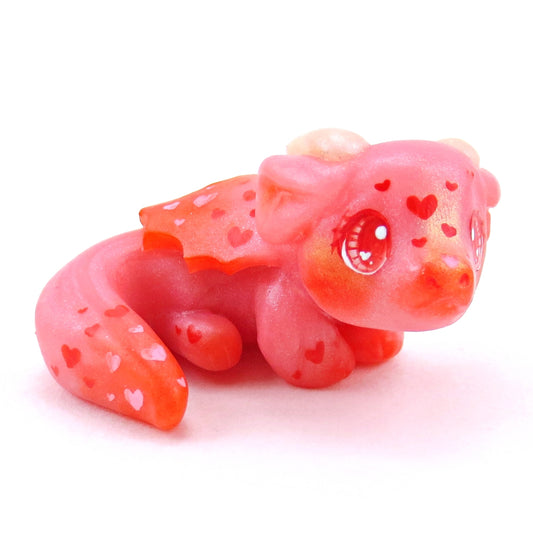 Valentine Heart Baby Dragon Figurine - Polymer Clay Valentine Collection