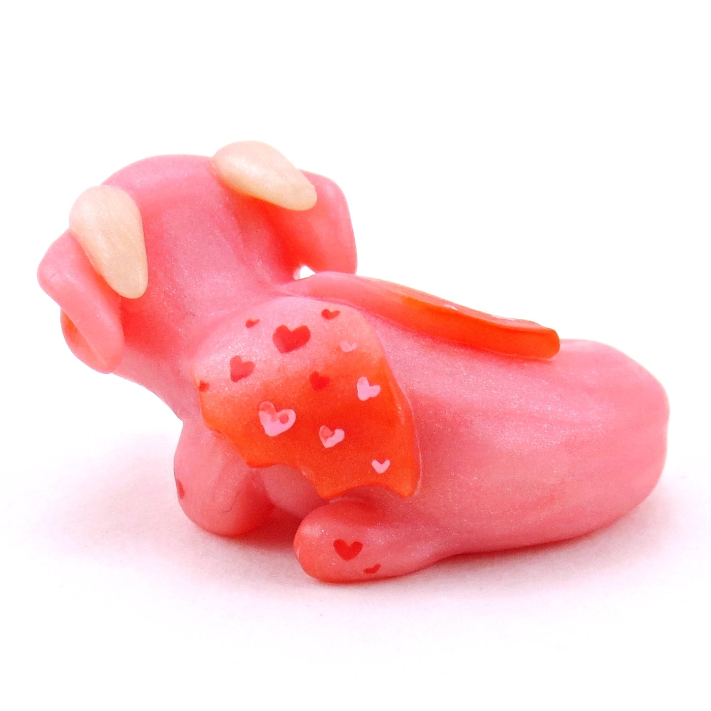 Valentine Heart Baby Dragon Figurine - Polymer Clay Valentine Collection