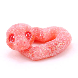 Heart-Shaped "Gummy Snake" Figurine - Polymer Clay Valentine Collection