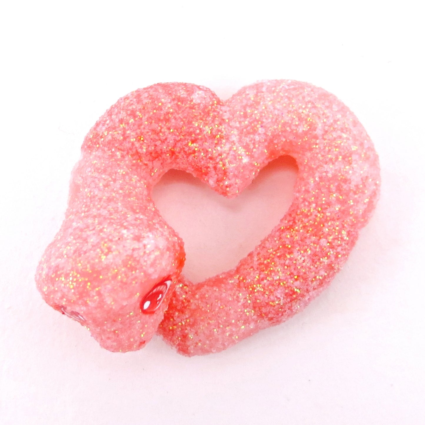 Heart-Shaped "Gummy Snake" Figurine - Polymer Clay Valentine Collection