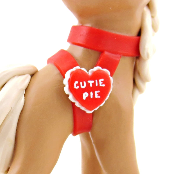 "Cutie Pie" Valentine Palomino Pony Figurine - Polymer Clay Valentine Collection