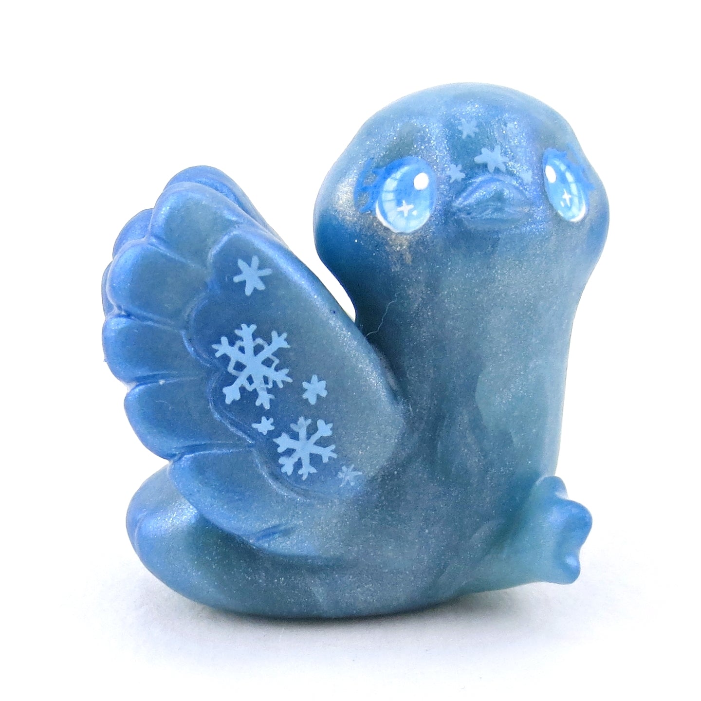 Ice Phoenix Figurine - Polymer Clay Winter Collection