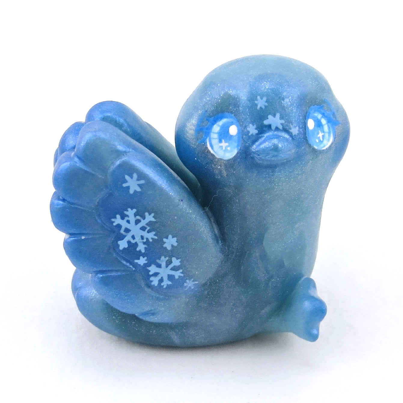 Ice Phoenix Figurine - Polymer Clay Winter Collection