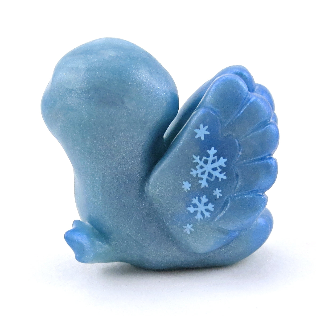 Ice Phoenix Figurine - Polymer Clay Winter Collection